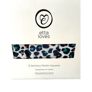 Etta Loves Sensory Muslins 3 Pack Baby Organic Cotton Squares 5+‎ months old
